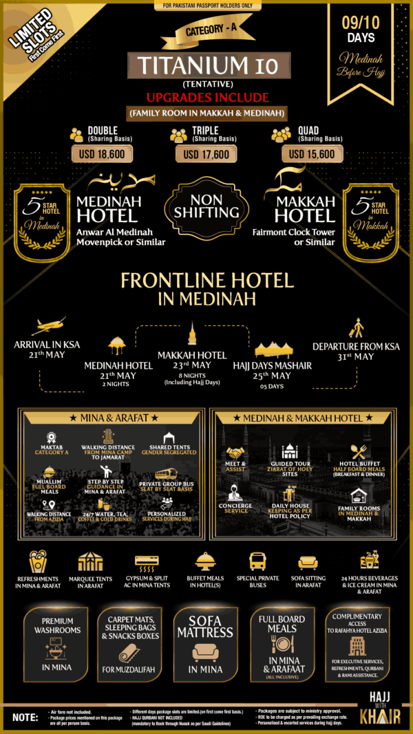 TITANIUM 10 HAJJ PACKAGE 2026