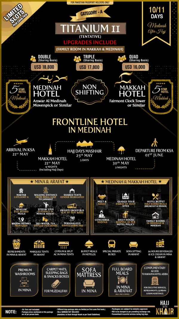 TITANIUM 11 HAJJ PACKAGE 2026
