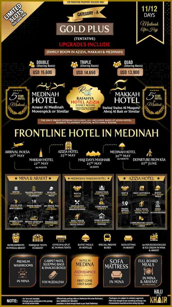 GOLD PLUS HAJJ PACKAGE 2026