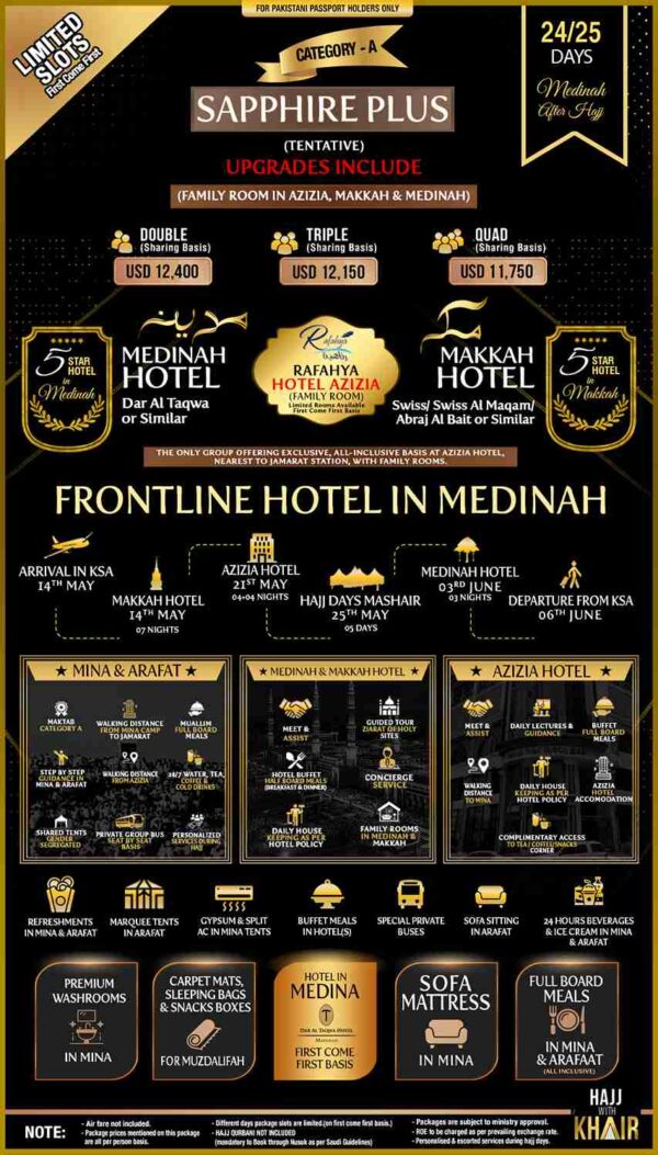 SAPPHIRE PLUS HAJJ PACKAGE 2026