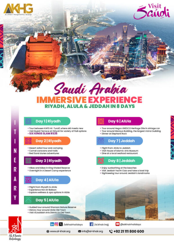Saudi Arabia Immersive Experience (Riyadh, AlUla & Jeddah in 8 Days)