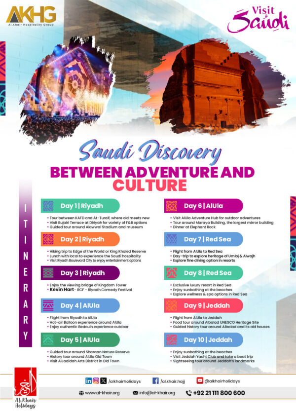 Saudi Discovery Between Adventure and Culture (10 Days Package)