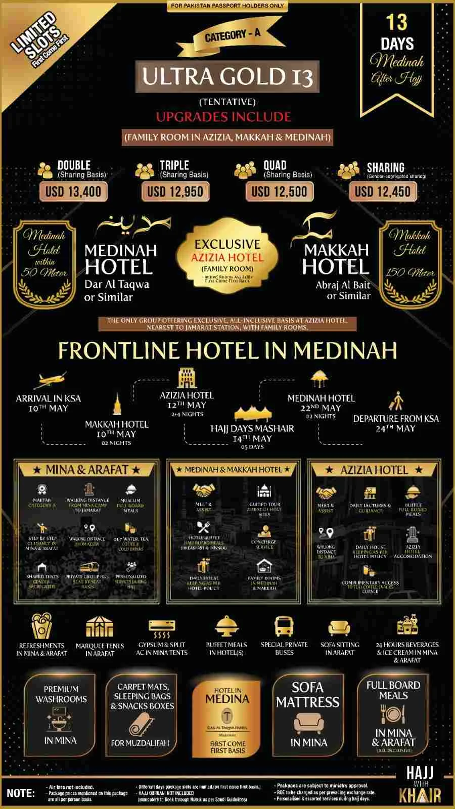 ULTRA GOLD 13 HAJJ 2027 PACKAGE