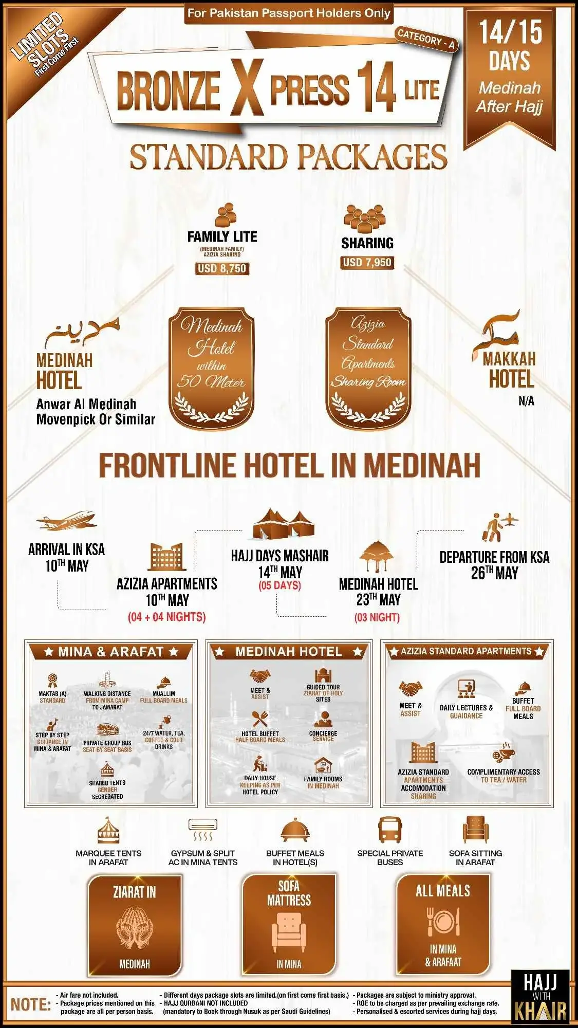 BRONZE XPRESS 14 LITE HAJJ 2027 PACKAGE